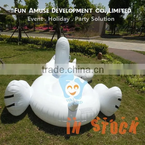 Hot Selling Cool and Fashion Pool Float Inflatable Swan in Stock photo-2