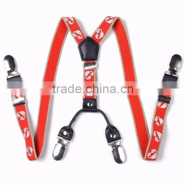 Custom Printed Designs Fashion Baby Toddlers 4 Clips Braces Suspender photo-4