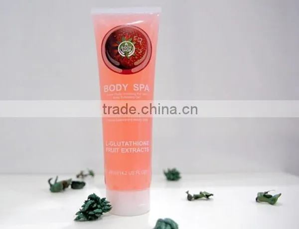 Yesnow Whitiening& Exfoliating Gel Scrub Cream Body Spa Cream Strawberry/lemon/greentea/avocado/blueberry/orange/peach