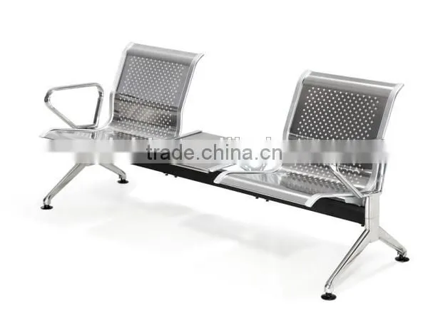 High Grade Metallic Office Reception Waiting Chair With Tea Table Office Furniture