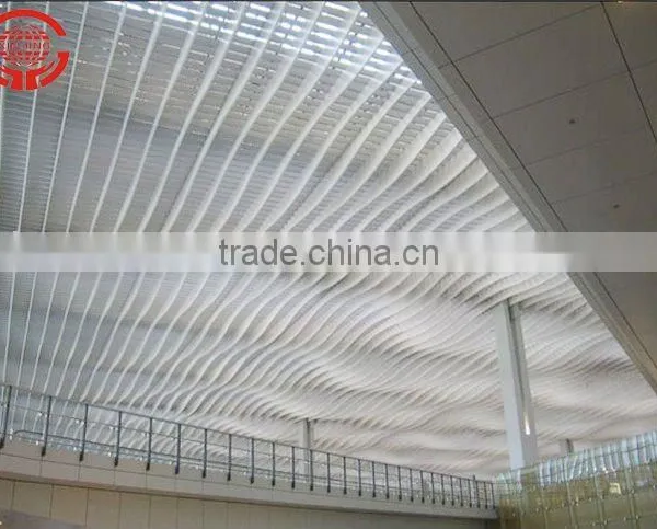 Singapore Airport Aluminum Wave Grid Ceiling(ISO9001,CE)