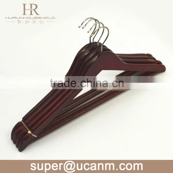 HRW-6611M Solid Mix Wood Suit Hanger With Wood Bar in the Bottom photo-2
