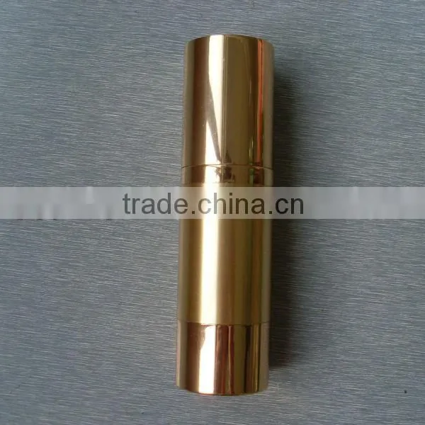 SGS Certificated UV Plating Golden 15ml ,30ml and 50ml Airless Cosmetic Bottle