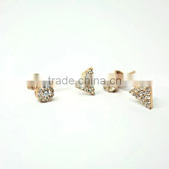 2015 Sterling Silver Triangle Ear Jackets Earring