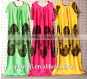 Fashion Short Sleeve Arab Lady Long Gown