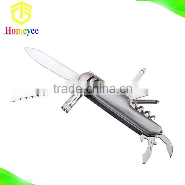 Stainless Steel 11 in 1 Multipurpose Camping Knife With Led Light photo-2