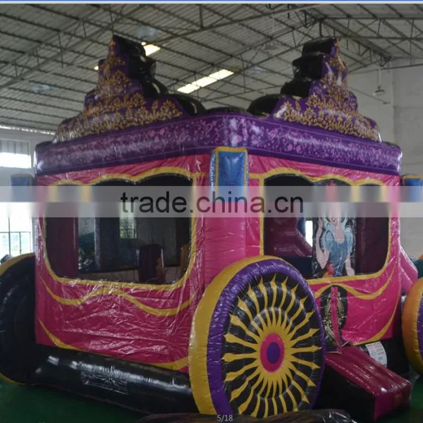 2016 New Design China Sunjoy Inflatable Pink Combo Castle Combo With Slide for Sale Outdoors photo-4