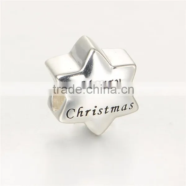2016 European DIY Merry Christmas Logo 925 Silver Zircon Charm Bracelet photo-2