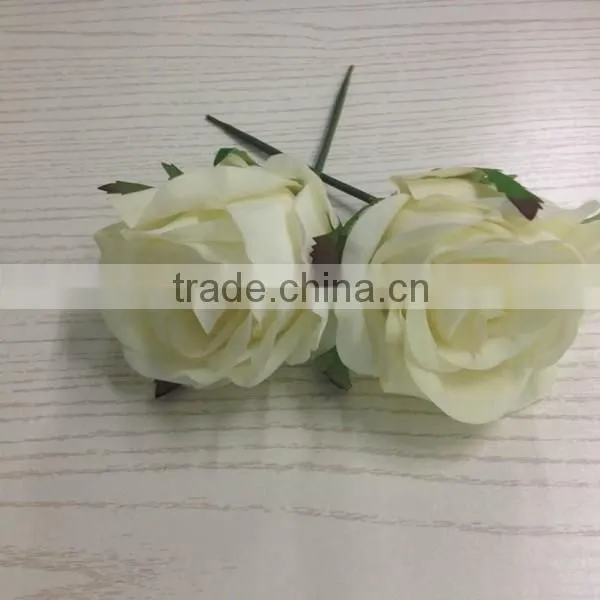 Tabletop Design Rose Head Big Ivory Wedding Rose Flowers