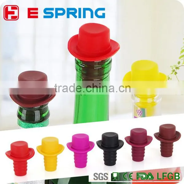 Non-spill Silicone Wine Stopper