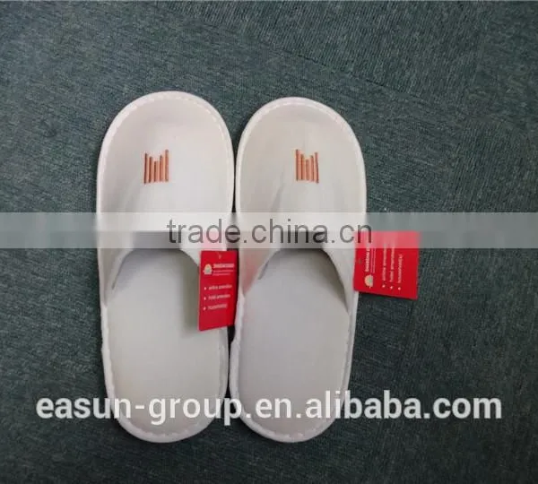 Brand New White Fluffy Indoor Hotel Bathroom Slippers