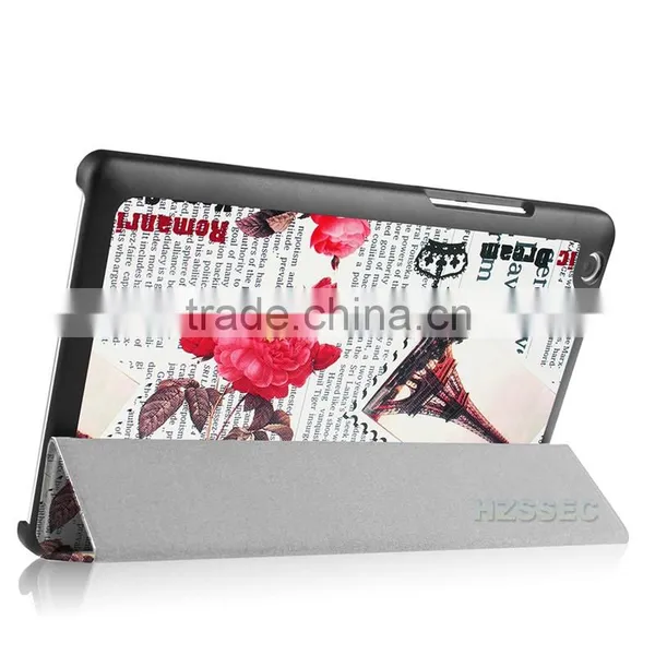 Unbreakable Protective Colorful Old Newspaper Pattern Case Tablet Case for Lenovo Tab 2 A8-50F Hard pu Leather Stand Cover photo-5