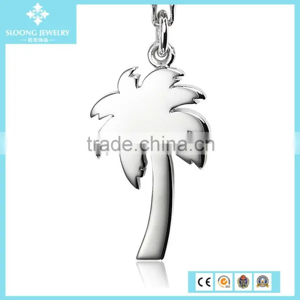 925 Silver Jewelry on Sale Tropical Palm Tree Charm in Sterling Silver photo-2