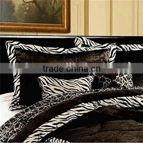2015 New Super Soft Best Selling Zebra Animal Print Bedding Set photo-2