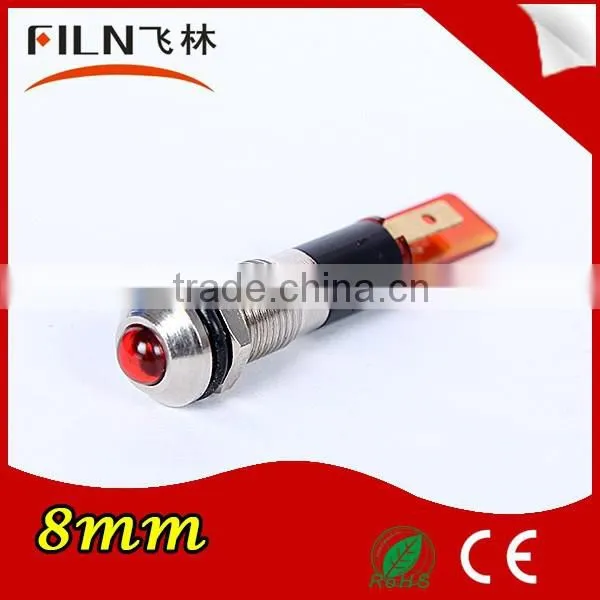 12v Metal Led PCB High LED 8mm Red Indicator Light