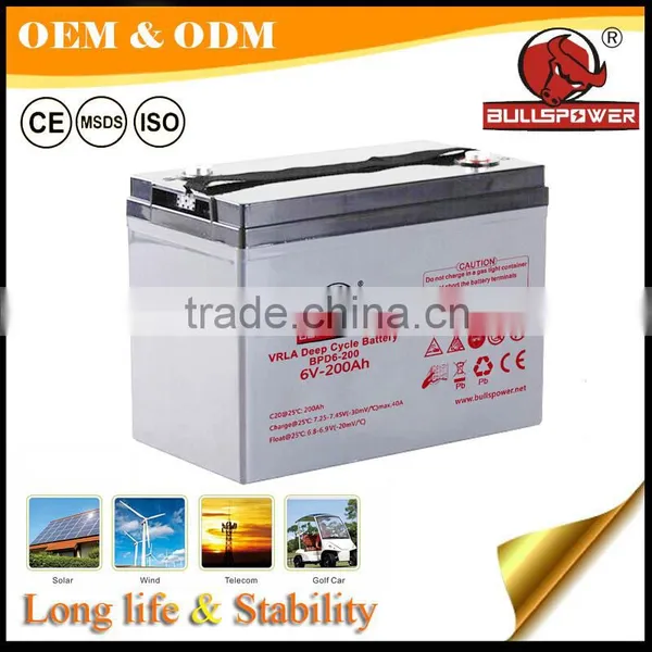 6v Rechargeable Agm Deep Cycle Solar Energy Storage Battery 330ah photo-4