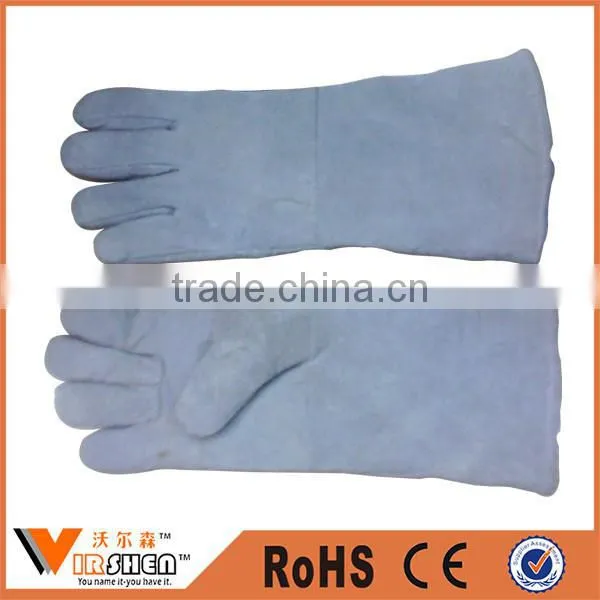 China Factory Welding Gauntlet Glove Industrial Leather Hand Gloves photo-2