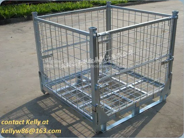 Collapsible Steel Stacking Transport Wire Mesh Container/ Pallet photo-2