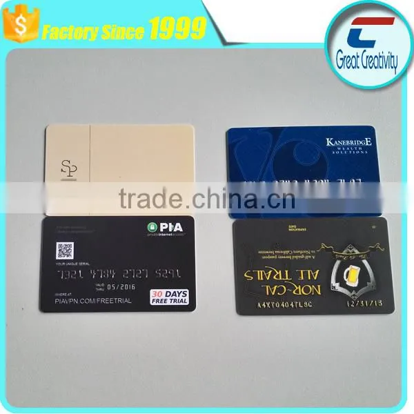 Custom Made Serial Number Plastic Business Card Embossed PVC Cards photo-5