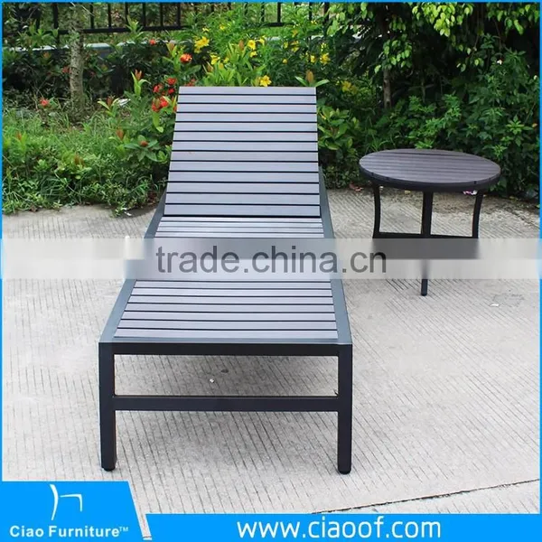 Aluminum Frame Beach Bed Wood / Wooden Sun Lounger / Teak Sun Lounger photo-2