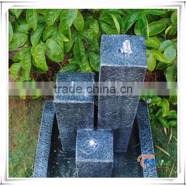 Imitate Stone Three Pillars Resin Outdoor Unitque Water Feature photo-3