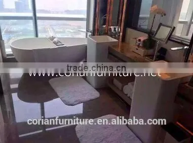 Luxury Bathroom Design Floor Standing Wash Basin,solid Surface Wash Basin photo-2
