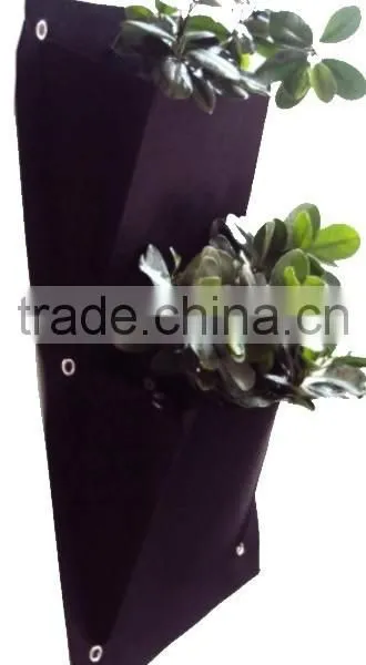 2 Puches Hanging Wall Fabric Pot Container Vertical Garden photo-4