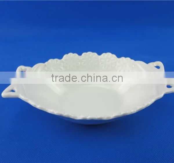 600ml Cheap White Large Ceramic Mixing Bowls Customized photo-2