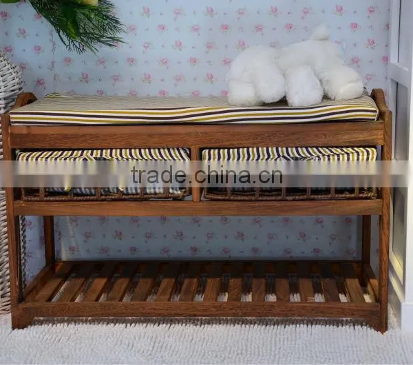 Eco-friendly Wooden Shoe Racks With Drawers photo-4