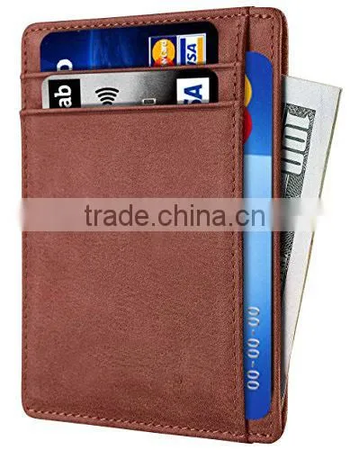Personlized Place Sim Card Holder Wallet Genuine Leather Credit Card Holder photo-2