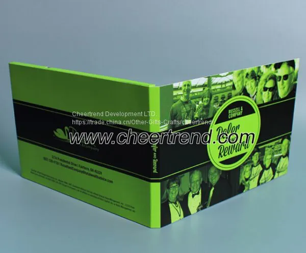 High Quality End Soft Cover 5 Inch Lcd Video Brochure/lcd Video Card Module/video Greeting Card for Advertising photo-3