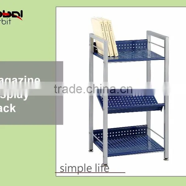 3 Wood Shelves Metal Frame Industrial Folding Storage Rack Shelf Bookcase photo-4