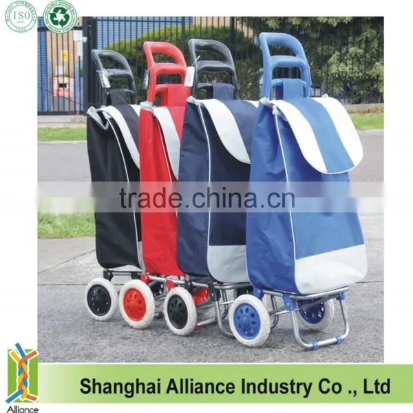2 Wheels Portable Folding Shopping Trolley Cart photo-6