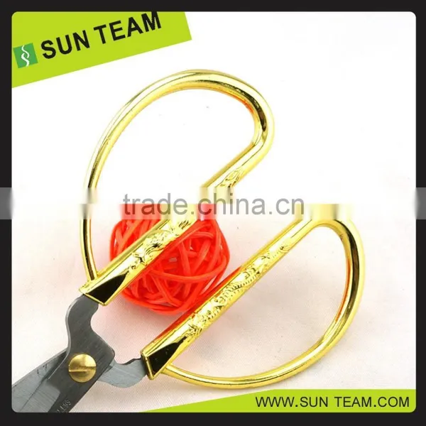 ST005F 7-1/2" FDA Qualified Zinc-Alloy Handle Tailor Imitation Gold Scissors photo-5