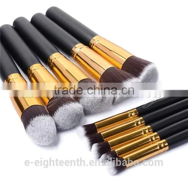 10PCS Wood CLASSY SOFT MAKEUP BRUSHES PROFESSIONAL COSMETIC MAKE UP BRUSH TOOL SET for Eyeshadow Eyeliner Lip photo-3