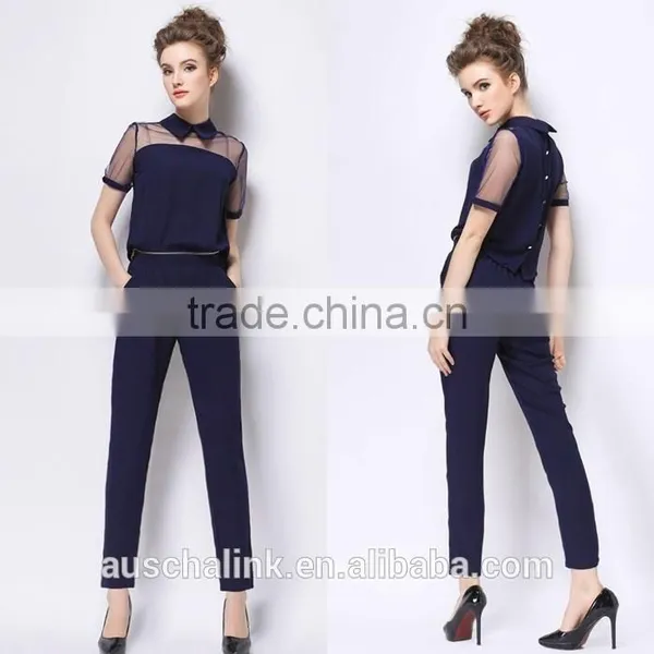 Lady Dark Navy Blue Fashion Detachable Pants Low Price photo-6