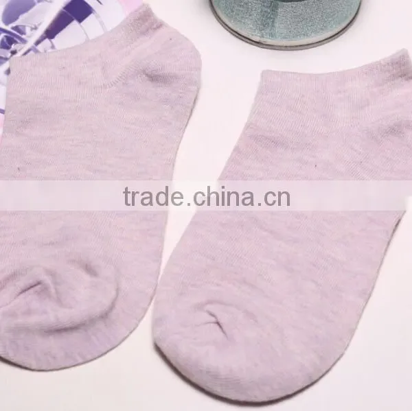 Zm40575b Factory Price Solid Color Women Socks Ladies Cotton Low-cut Liners Socks photo-4
