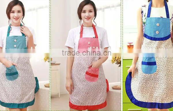 Fashionable Kitchen Waterproof and Oil Floral Sleeveless Apron Promotional Aprons Customized Advertising photo-6