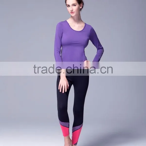 Fitness Clothing Tactel Alphabets Print Yoga Tops photo-5