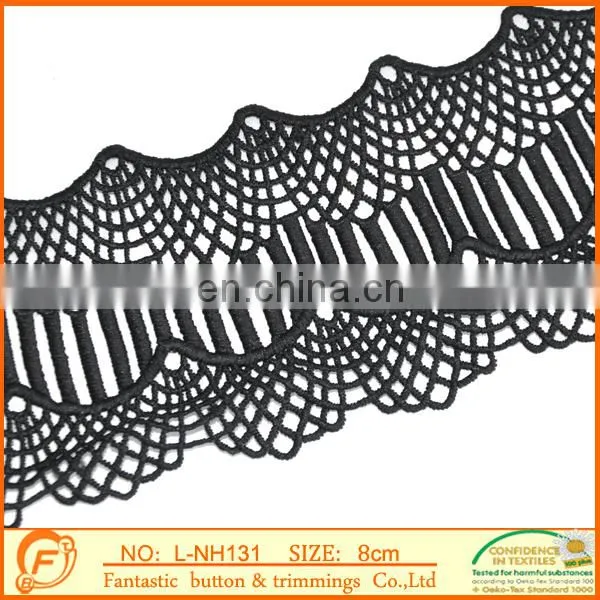 Black Color Milk Silk Sector Lace