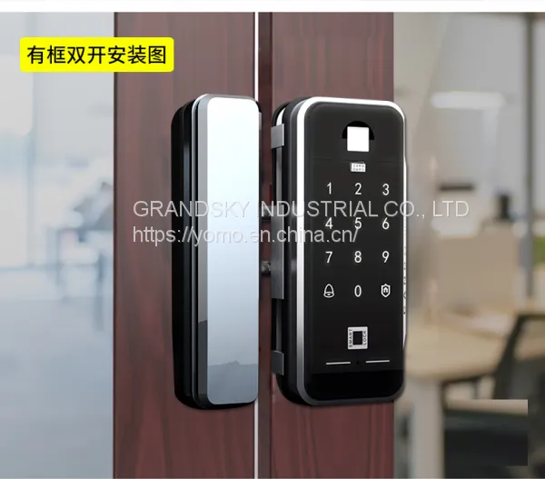 F5/F6-Fingerprint and Code Lock for Frameless Glass Door photo-4