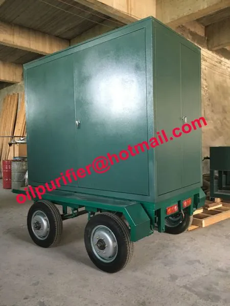 Locomotive Insulated Oil Filtration Machine, Fully-enclosed Insulating Oil Purifier With 4 Tyres photo-2