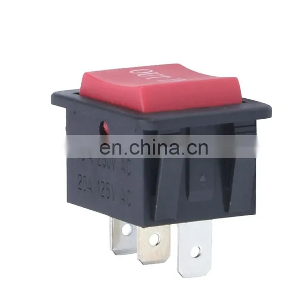 Black Red White Round 3 Rocker Switch On Off photo-2