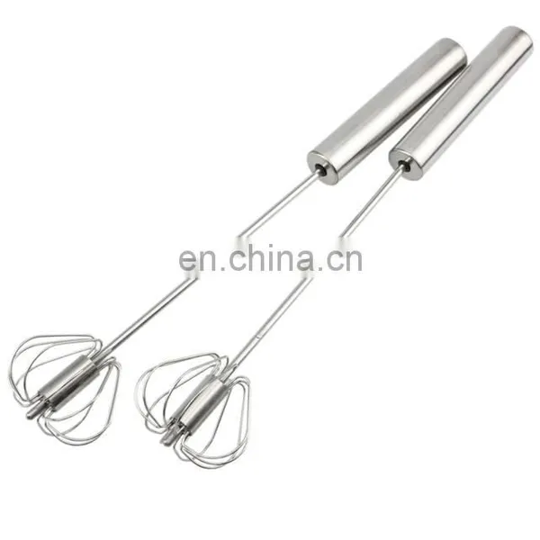 Custom Mini Rotary Stainless Steel Rotating Egg Whisk photo-2