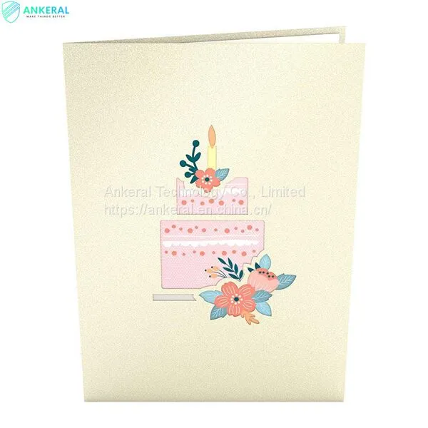 Cheap Price Birthday Cake Pop-up Cards 3D Greeting Pop-up Card for Mother’s Birthday photo-2