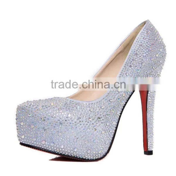 C71594A Women Wedding Shoes Ladies Wholesale High Heel Elegant Evening Shoes photo-5