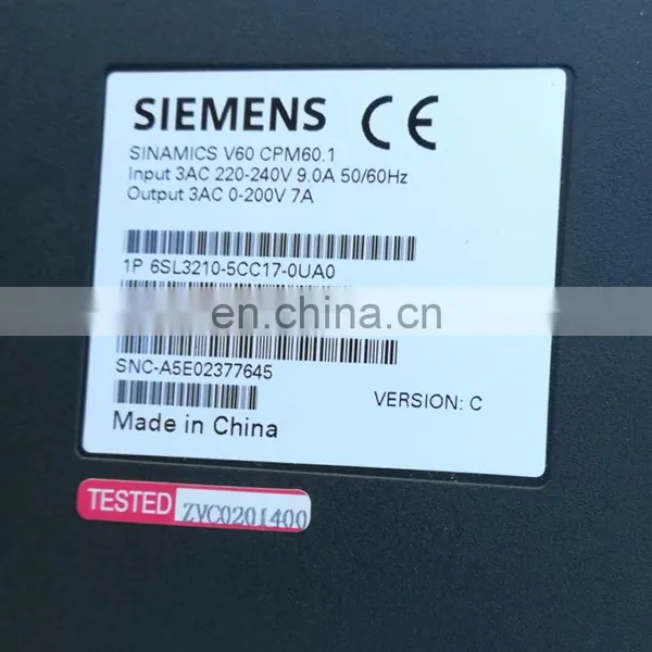 Siemens 6SL3210-5CC17-0UA0 Sinamics V60 Controlled Power Module photo-2