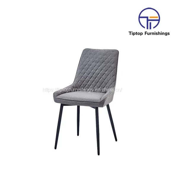 Tiptop Modern Fabric Cover Steel Leg Hotel Dining Chair