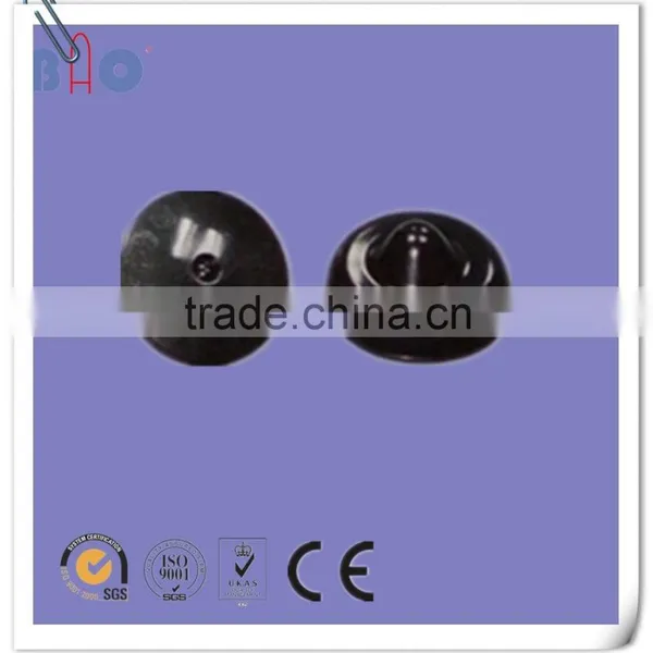 Plastic 8.2MHz Black White Customized EAS Security Bell Tag With Pin for Anti Theft