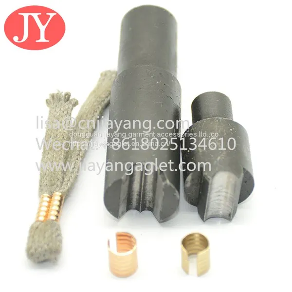 Metal Crimp Ends With Die Mold Fastener Metal Cord Clips String Leather Rope Fold Over Clip for Bracelet Components